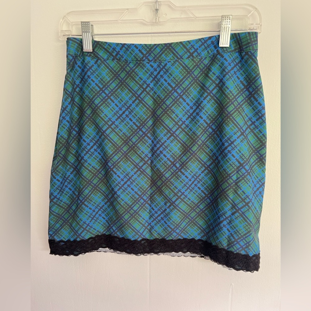 One Above Another Checker Pattern Mini Skirt